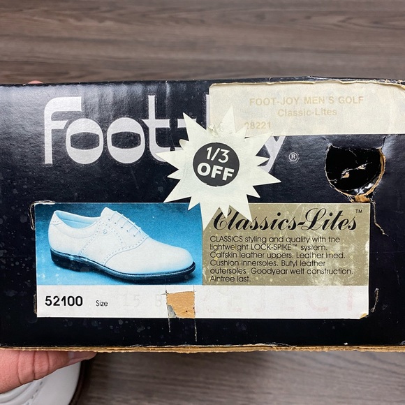 NEW FootJoy Classics White pebble Leather saddle kiltie golf  NEW FootJoy Classics White Saddle Golf Shoes 15